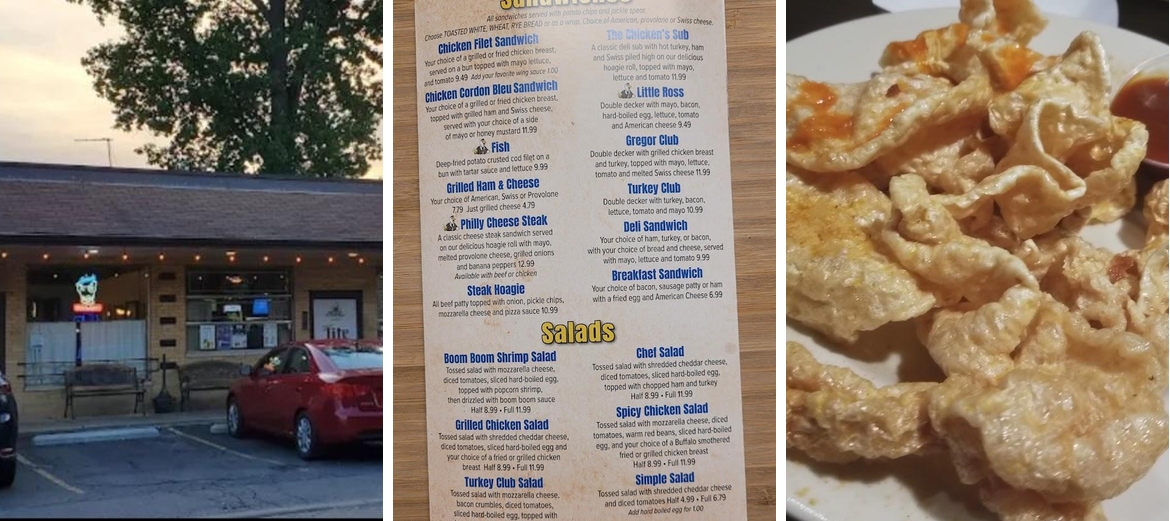 Chicken On the Run Menu