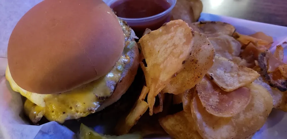 Double Cheeseburger Add Egg Half Order Chicken Chips
